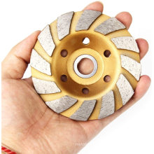 4 Inch Concrete Turbo Diamond Grinding Cup Wheel 12 Segs Heavy Duty Angle Grinder Wheels